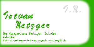 istvan metzger business card